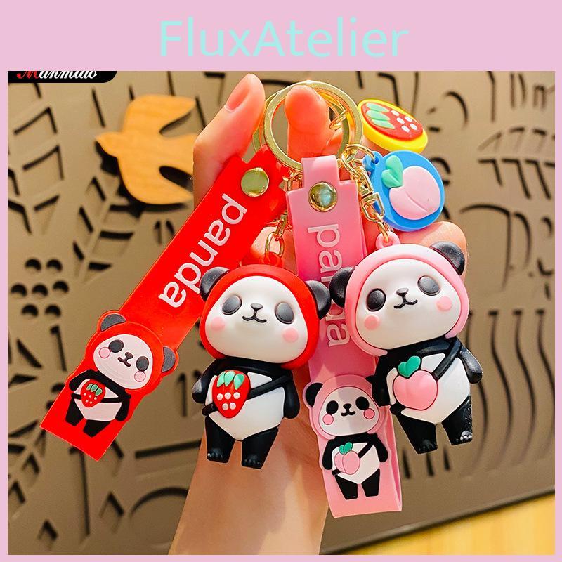 Cute Fruit Panda Keychain Trendy Car Charm Or Backpack Decoration