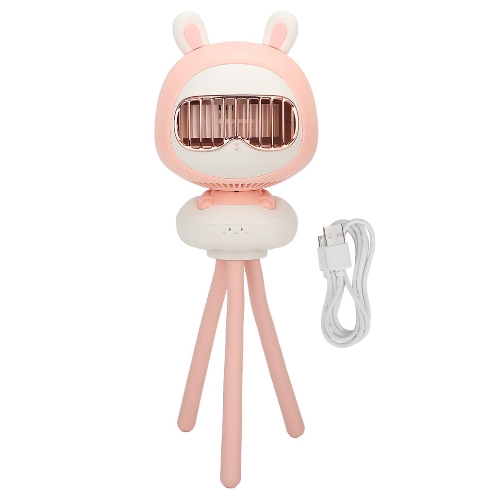 Wentylator USB Wentylator do wózka Bezłopatkowy 4 prędkości wiatru Mini Przenośny wentylator na zewnątrz Kemping Wzór królika