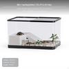 Turtle enclosure, environmental Habitat with Drainage, AS Material, Lid, 39x21.5x21cm Black