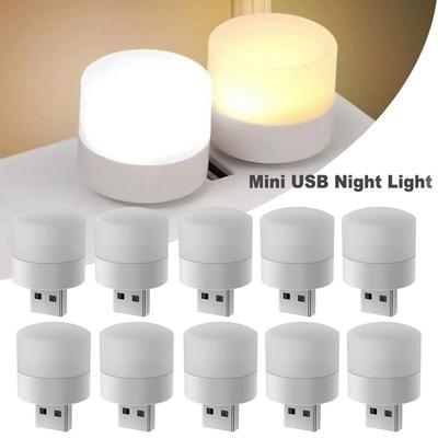 1/20 ks Mini USB noční světlo teplá bílá ochrana očí světlo na čtení knih USB zástrčka nabíjení počítače mobilní power banky LED noční lampička