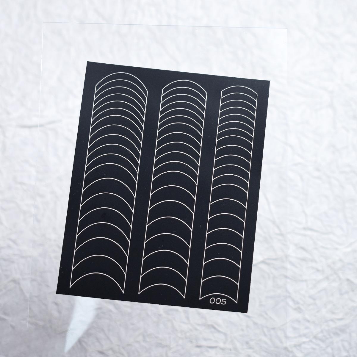 Hollow French Nail Art Stickers: V-Shaped, Dual-Purpose, Wearable