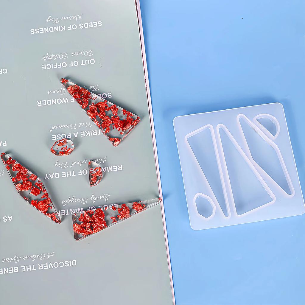 Barrettes Silicone Mold Geometric Hair Clips DIY Moules Silicone Epoxy Resin Mold for Handmade Hairpin Crafts Jewelry Making