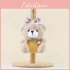 Adorable Cartoon Bear Plush Keychain With Pp Cotton Filling For Bag Decor