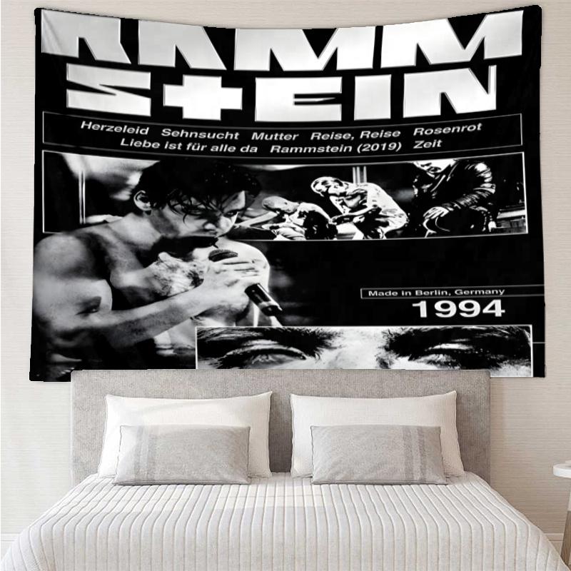 Rammstein Tapestry, Wall Hanging Tapestry, Pattern Tapestry for Dorm Bedroom Living Room Wall Art Photography Backdrop