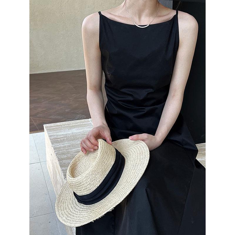 LUXI Elegant Off-Shoulder Waist-Cinched Slimming Dress - Summer 2025 Goddess Style