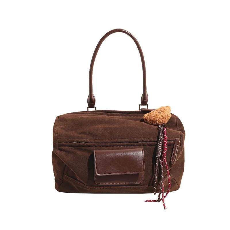 

Замшевая сумка с леопардовым принтом в стиле ретро для женщин, осень-зима, новая модная многофункциональная сумка через плечо