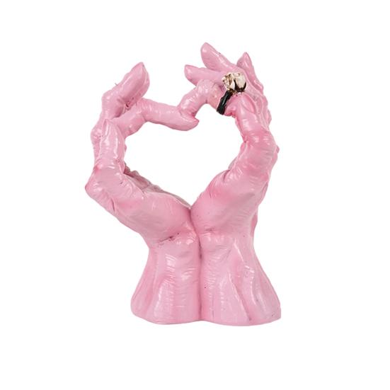 Skeleton Hand Figurine Halloween Gothic Love Heart Gesture Bone Hand