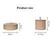 Modern Luxury Storage Boxes Dressing Table Jewelry Storage Box Desktop Simple Round Organize Case Weave Decoration Organize Bins