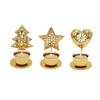 Christmas Hollow Design Christmas Decoration Christmas Tree Shape Elegant Candlestick Decorative Accessories 3 Styles