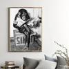 Black White Fun Animal Monkey Orangutan Read Newspaper Play Chess Poster and Print Wall Art Canvas Painting Picture Home Decor