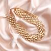 Chunky Punk Chain Necklace and Metal Bracelet Set