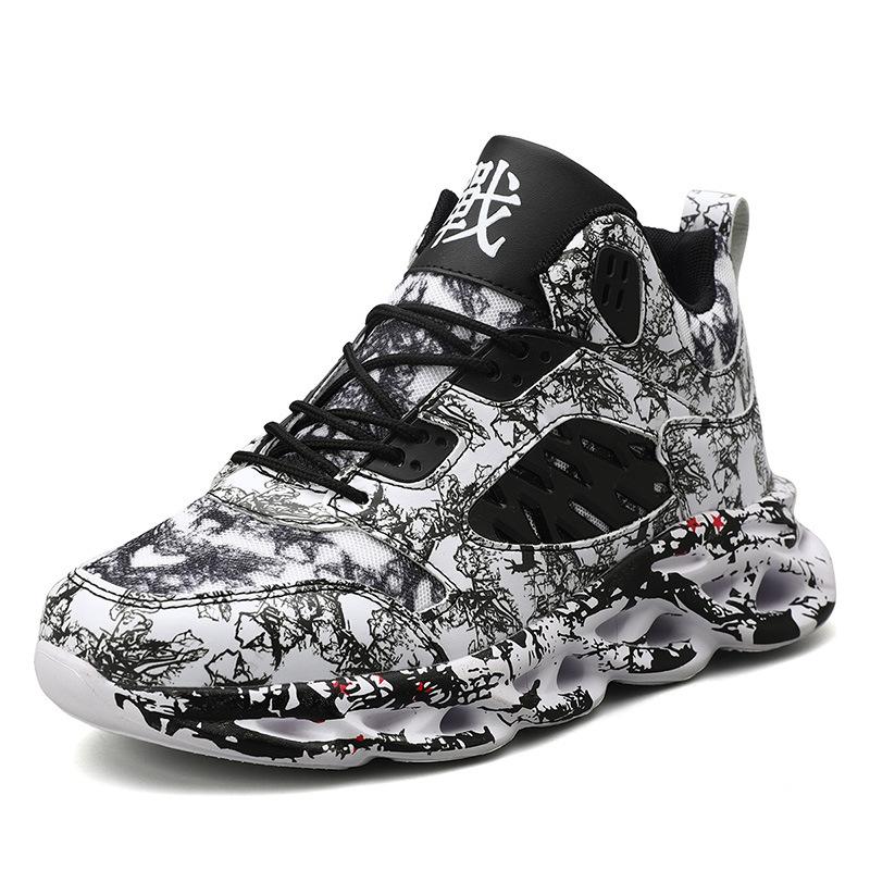 

Мужская обувь больших размеров Four Seasons Sneaker Twist Bottom Универсальная молодежная обувь с граффити в стиле баскетбола 45