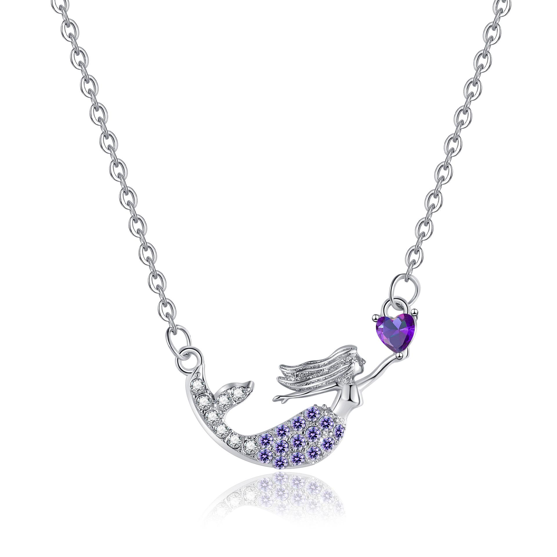 

Новое ожерелье с бриллиантами в стиле «русалка» и бриллиантовой подвеской в виде рыбьего хвоста Ocean Princess Love на цепочке на ключицу