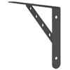 Shelf Brackets 4 pcs 30 x 2.5 x 15.5 cm Black Stainless Steel