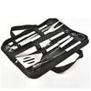 9-delige Draagbare BBQ Gereedschapskit met Stoffen Opbergtas Buiten Grill Barbecue Set Barbecue Set Spatel Tang Prikker Grillgereedschap