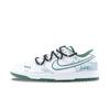 Dunk Dark Ether Silver Mist Abrasion Resistant Low Top Skateboard Shoes Unisex White Green DD1391-101(Team1154-)