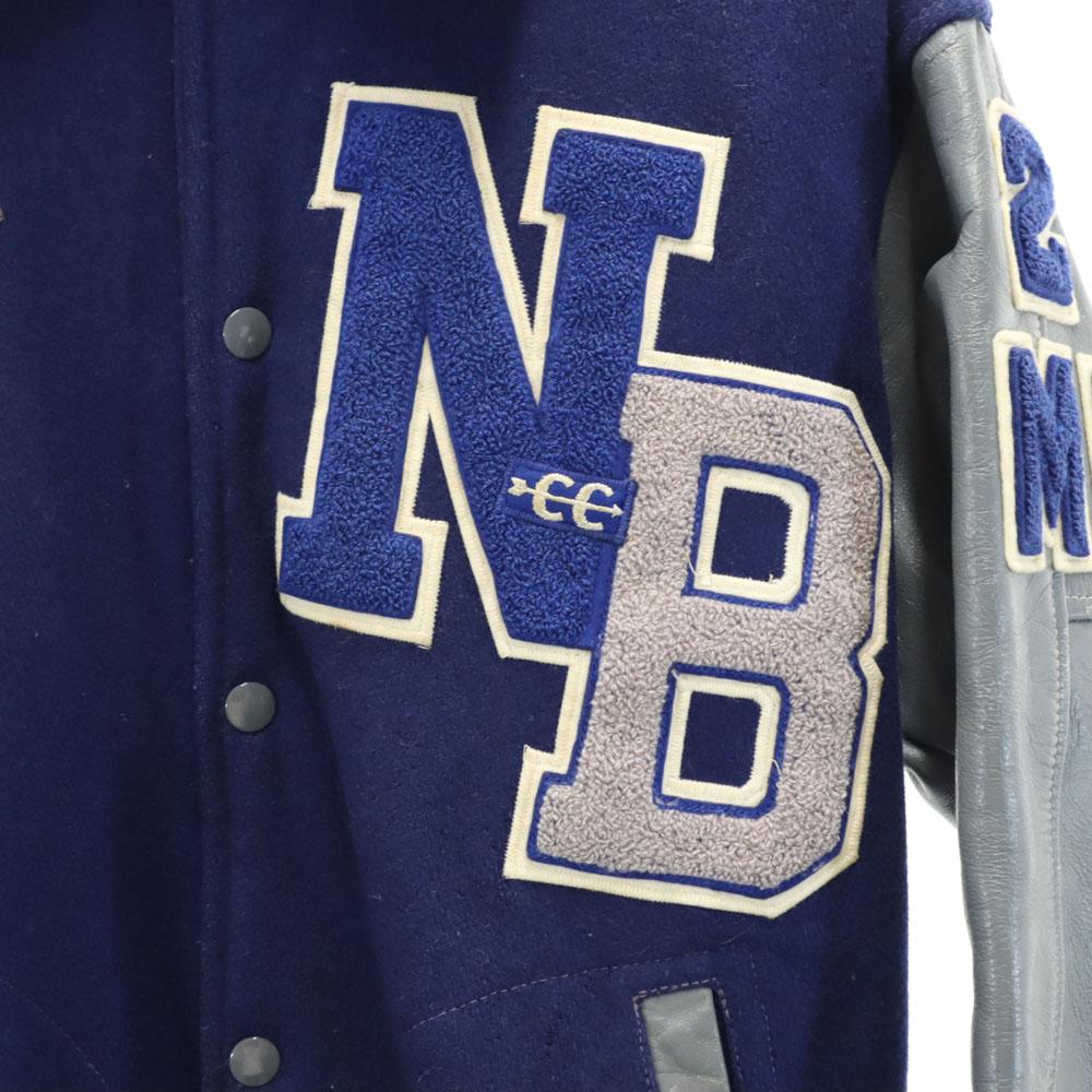 CAMPUS 70s vintage Stajan Navy system Leather sleeve blouson Men's Used