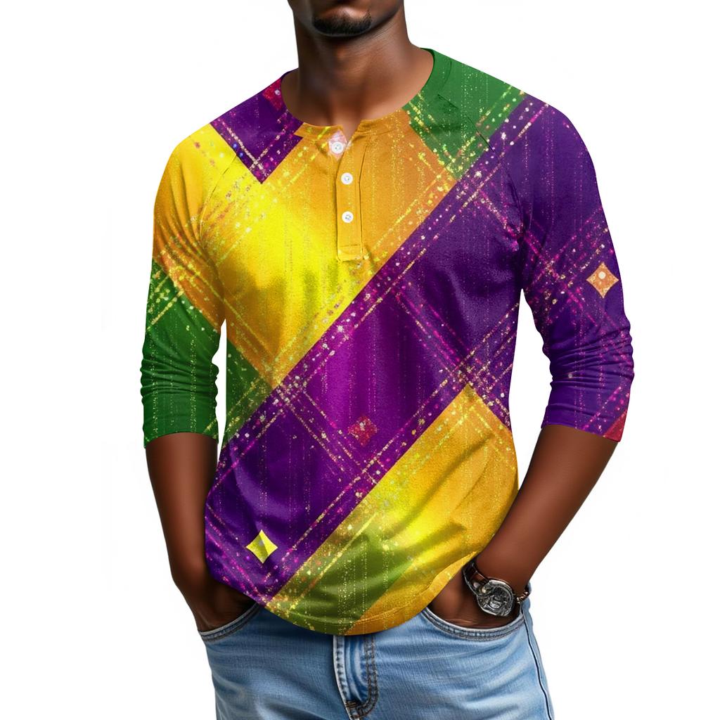 Men's Raglan Sleeve Three-quarter Sleeve Top