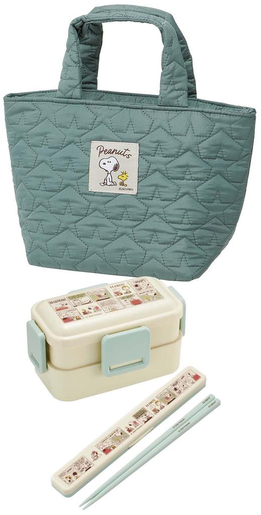 Skater Quilted Insulated Lunch 30cm x 12cm x Snoopy Bag, 18cm, Design, KKLB2-A