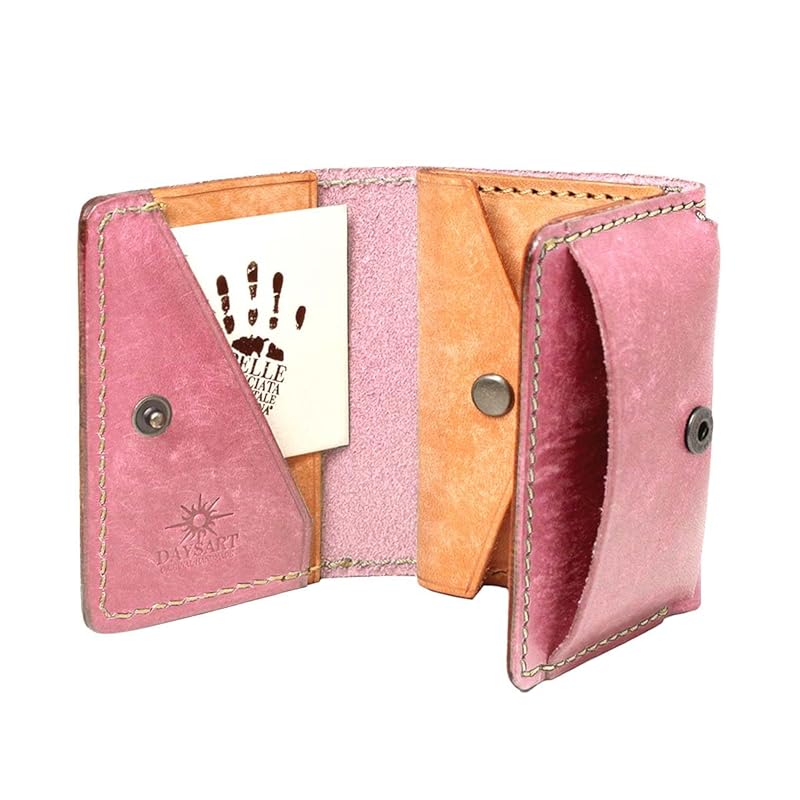

[Days Art] wallet men s genuine leather tri-fold italian leather 10 cards light present compact With coin purse Comes in gift box