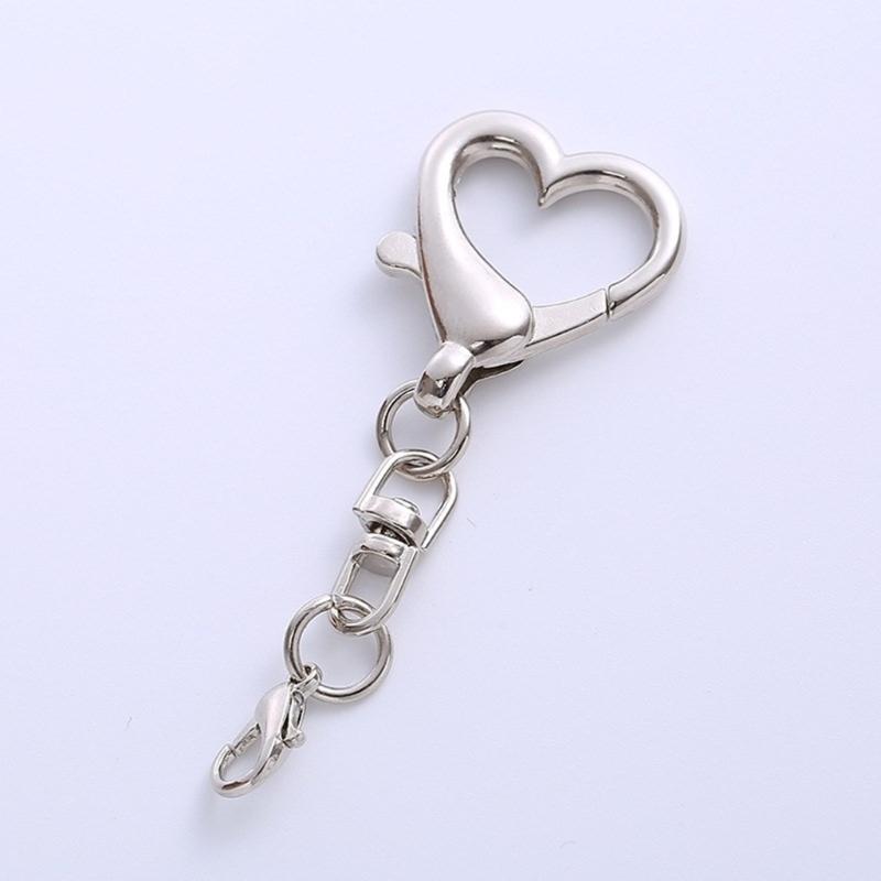 Chic Heart Keyring Pendant Personalized Spring Buckle Clasps Key Rings Accessory