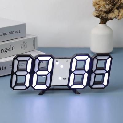 Clock 3D LED Digital Alarm Clock Wall Decor Time/date/temperature Display For Home/kitchen/office Clocks Decor Table Clocks
