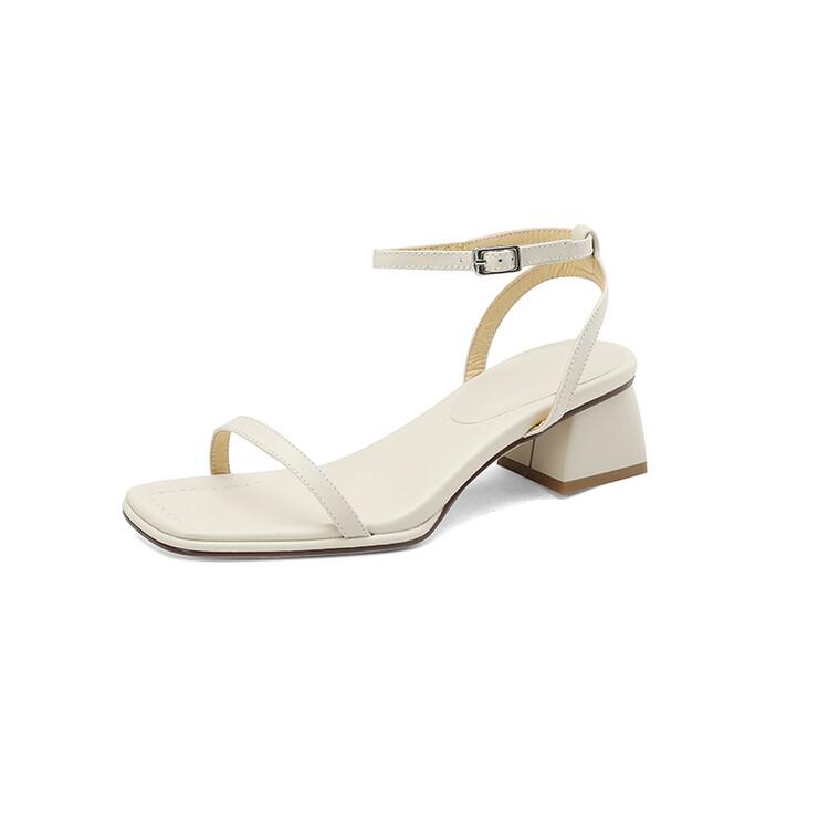 Fashion NEW Summer Women Shoes Genuine Leather High Heels Party Shoes Sexy Women Sandals Chunky Heel Shoes for Women sandálias femininas