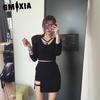 GMXIA Women's Fashion Casual Solid Color Print Summer Spring Short Skirt