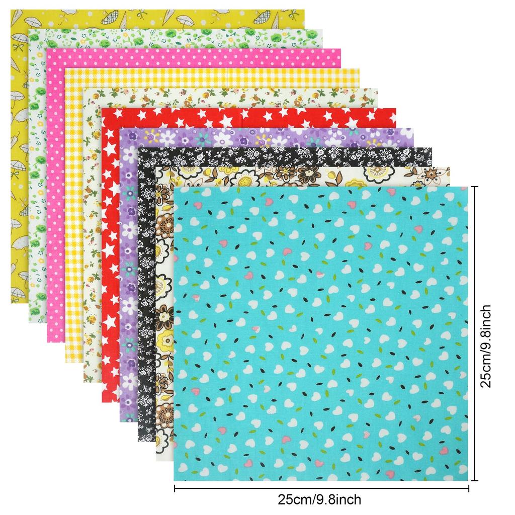 Blumen-Patchwork-Stoff Bedruckt Zuschnitt Niedlich Glücklich DIY 25x25cm 56-teiliges Set, 100% Baumwolle, Stoff, Stoffreste, Tasche, Basteln,