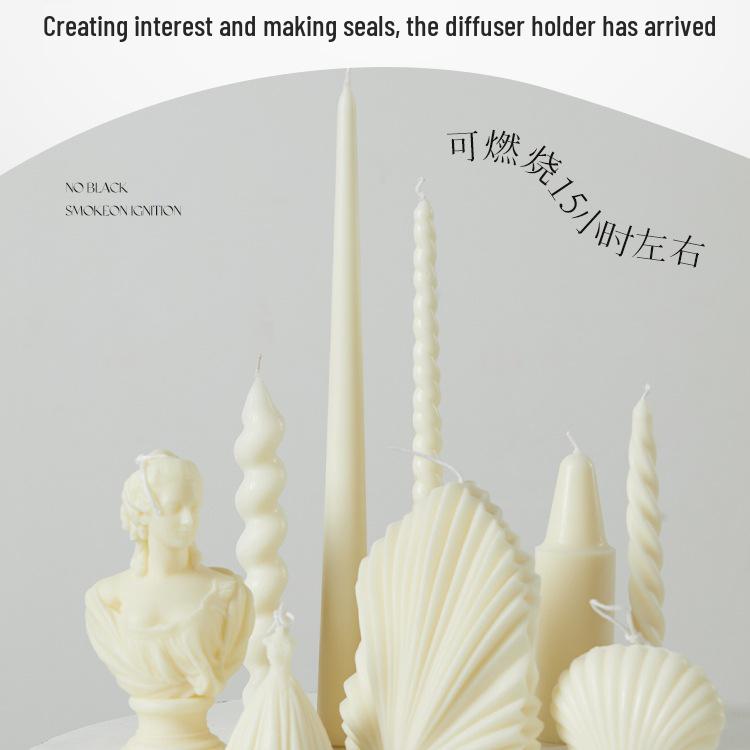 Smokeless White Retro Scented Candle for Weddings & Home Decor