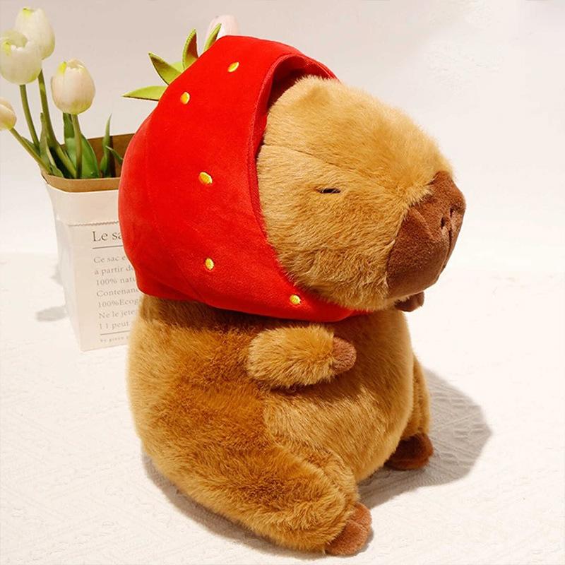 Kapibala Plüsch-Anhänger, süße Capybar-Puppe, Stoffpuppe, Schlüsselanhänger, 10,2 cm große Greifpuppe