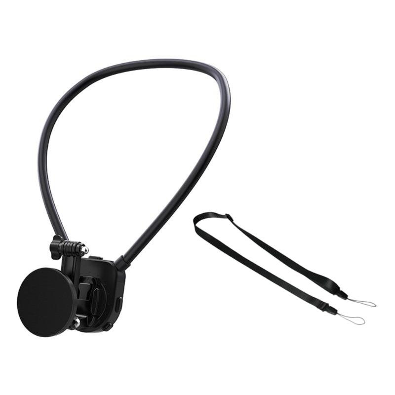 Neck Mount Holder Magnetic Quick Snap Camera Harness for 360 Action Camera Handsfree Action Recording, 360 Degree View