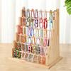 Jewelry Display Stand Photo Props Easy Disassembly Wooden for Showcase Woman 2 Layer