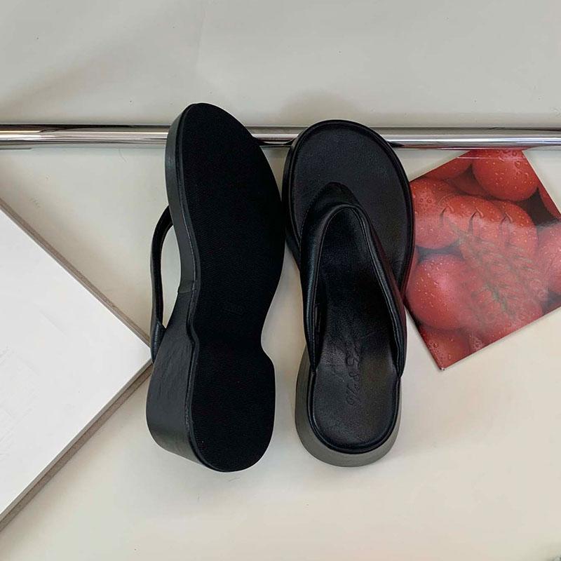 Fashion 2025 New Footwear Women Wedges Slippers Shoes Fashion Round Toe Ladies Wedges Slippers Shoes Sandals Female Slides Flip flops