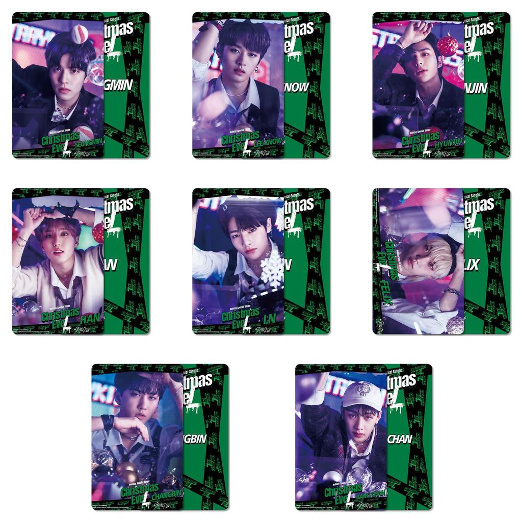 SKZOO's same style men's group po card for the new album "NOEASY" featuring celebrity merchandise cards