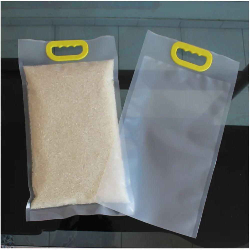 10pcs Plastic Rice Grain Packaging Bag 5kg/10kg Food Storage Sealed Bag Food Vacuum Bag  Kitchen