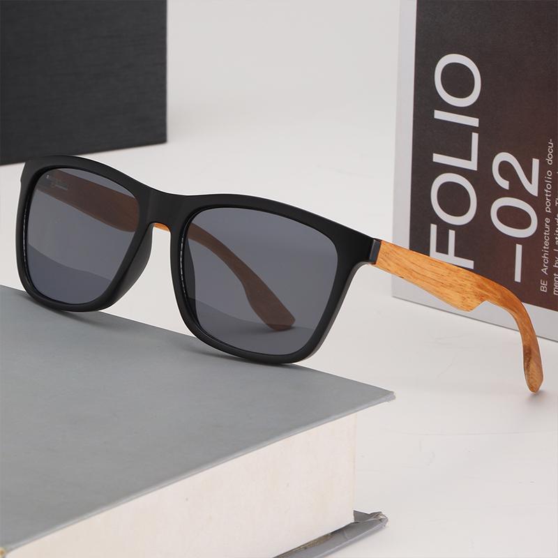 Retro Square Wooden Sunglasses Fashion Women Men Luxury Brand Sun Glasses Vintage Outdoor Shade Driving Lady Man Glasses Uv400