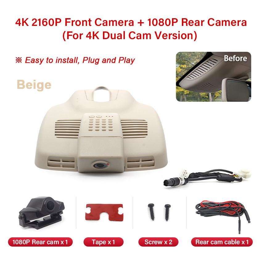 4K Dashcam 2160P HD Plug And Play Hidden Wifi Car Dvr Dash Cam for Mercedes Benz E Class W212 W213 C Class W205 S205 GLC X253