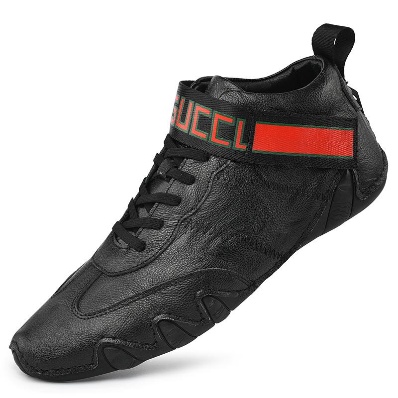 

Мужская рабочая обувь больших размеров с высоким берцем, износостойкая мужская обувь в британском стиле, осенняя мужская обувь из натуральной кожи со средним берцем, модная обувь 46