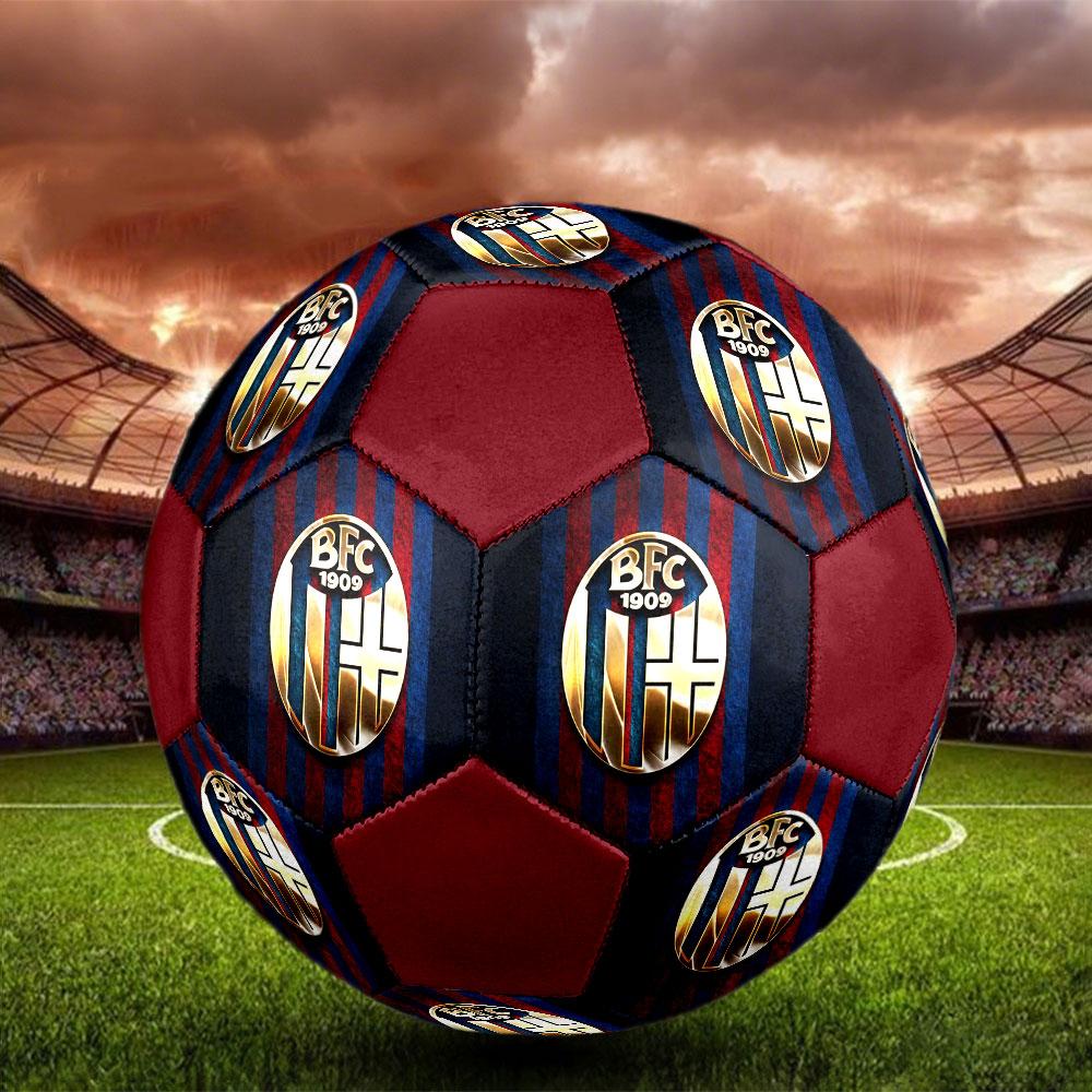 1 pz Pallone da Calcio Bologna FC 1909 Misura 5 Pallone da Calcetto Indoor alla Moda Colorato Gioco in Cortile - Ottimo per Regalo agli Appassionati di Sport HE14