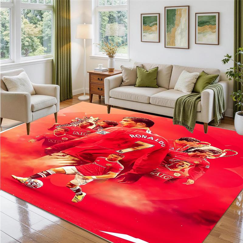 Cristiano Ronaldo Design Kristall Samt Teppich Weiche Dekorative Matte für Schlafzimmer Eingang