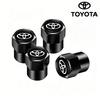 4Pcs Aluminum Alloy Tire Valve Caps Anti Leak Dust Cover Car Wheel Accessory For Toyota Hilux Corolla RAV4 Camry Highlander C-HR
