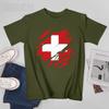 Unisex Unisex Swiss Flag Switzerland Tshirt Tees Oneck T Shirts WoUnisex Boys 100 Cotton TShirt