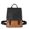 Genuine Leather Match Color Cowhide Women's Bag Simple Backpack Women's Schoolbag