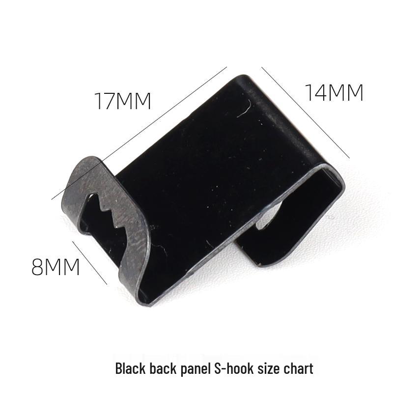 Markless Adhesive No-Punch Nails for Photo Frame Hanging - Black S Hooks