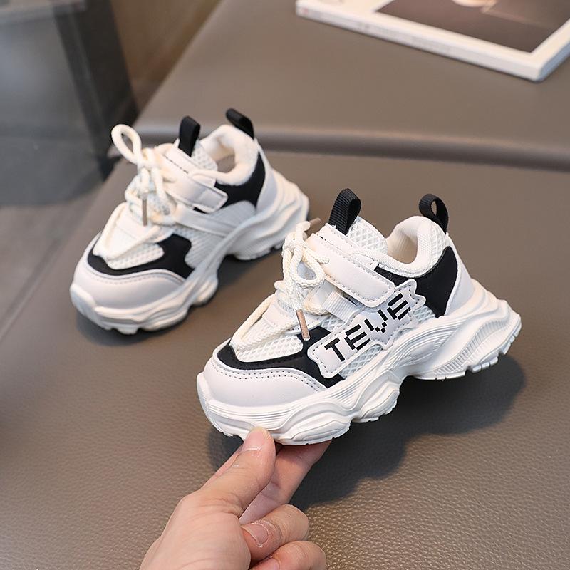 

Модная детская повседневная обувь для маленьких мальчиков и девочек, нескользящие детские спортивные кроссовки на мягкой подошве, дышащая легкая обувь 21 белый