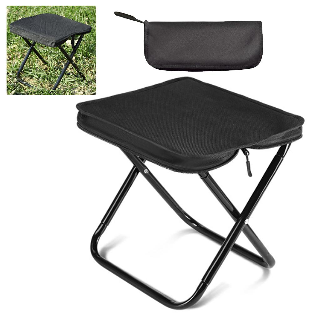 Easy Folding Camping Chair Built-in Storage Outdoor Chair Ultra-lightweight Compact Chair Mini Size for Fishing Climbing Camping
