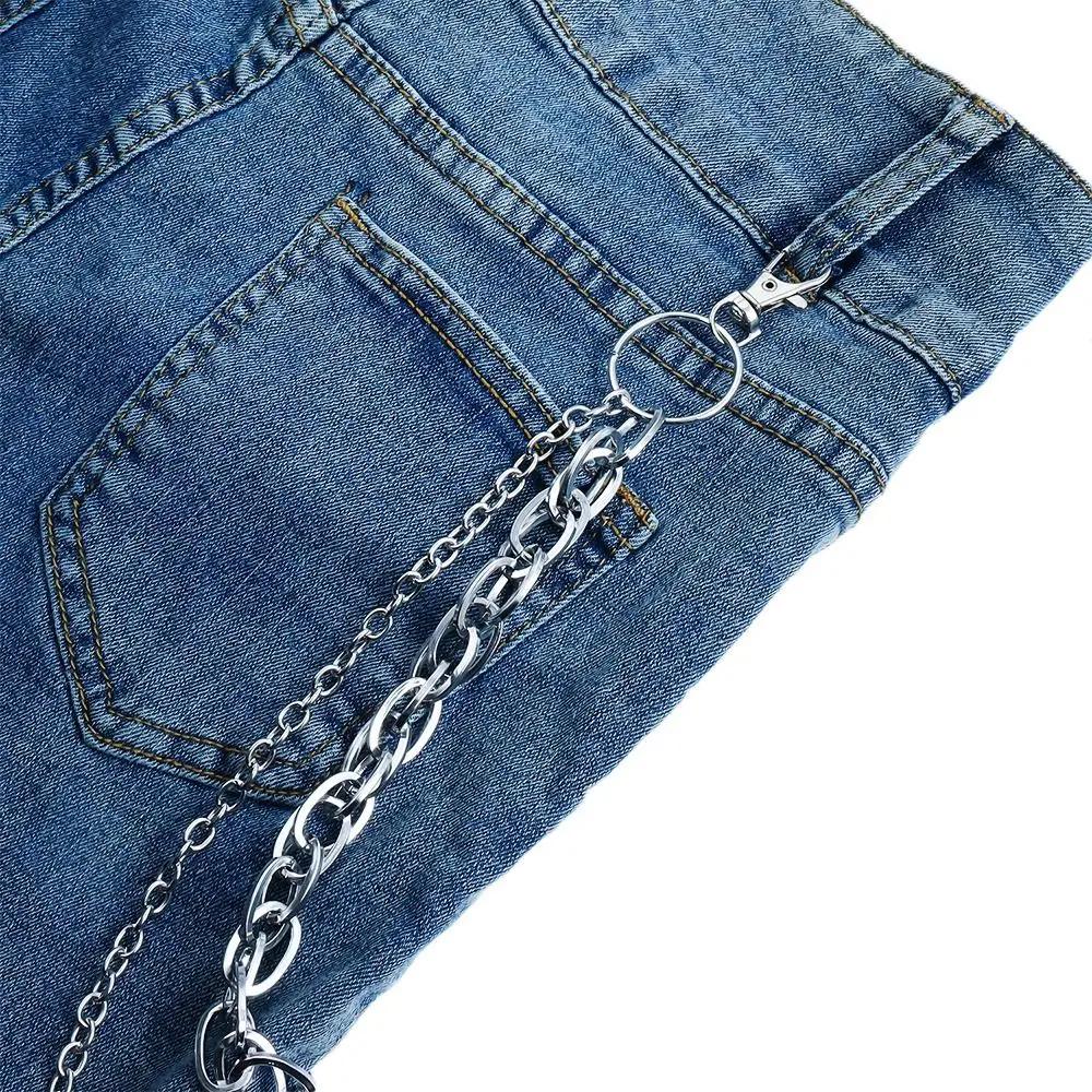 Modischer Metallanhänger Hosenkette Punk Rock HipHop Taillenkette Y2K Jeans Hosen Schmuck Zubehör für Männer Frauen