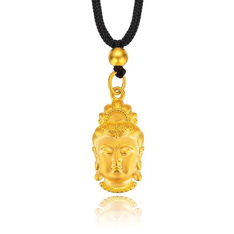 2026 High-End Guanyin Gold Pendant - Unisex Alloy, Perfect Gift