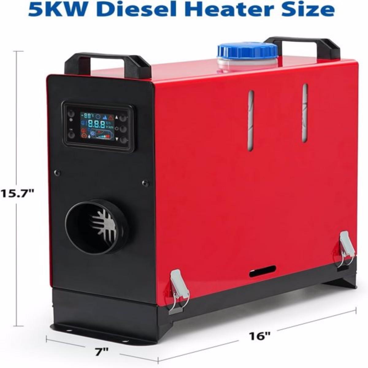 12V-24V 5-8KW Air Diesel Heater Auxiliary Heater All in One Machine LCD Monitor Heater Diesel Parking Warmer For Truck For RV